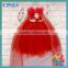 Children Boutique Clothing Girls Fancy Long Red Glitter Cape Snowflake Flower Tulle Dress Christmas Wholesale
