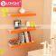 home decor wood floating shelf whit colorful margin multifunction display wall shelf wholesale