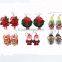 Christmas crystal santa light up led earrings