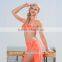 2015 summer new arrival fission packed three pieces women sexy solid color beach swimsuit