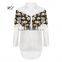 ladies printed fashion cotton OEM long sleeve blouse