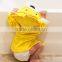 Yellow lion terry cotton hooded bathrobe for promotion