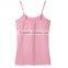 high quality various color cotton/spandex spaghetti strap women white tank top
