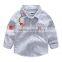 S33459W 2017 Kids Fashion Baby Boy Clothes Autumn Striped Embroidery Blouse
