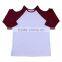 100% cotton boutique clothes boy girls unisex raglan toddler clothes