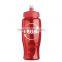 USA Made 27 oz Transparent Sports Bottle With Push And Pull Cap - BPA/BPS-free, FDA compliant and comes with your logo
