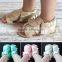 Artificial leather fringed baby summer sandals, hard sole baby summer sandals
