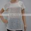 High Quality ladies' transparent T-shirt New fashion design for Summer 2015