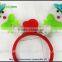 Lingting Different Promotional cute Christmas hair clasp Santa Claus LED decoration for Father Christmas hair