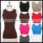 Ladies' fashion newest high quality seamless colorful tank top red color