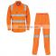 hi vis long sleeve safety work suit with reflective tape for mining