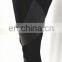 wholesale 2015 fashion women stretch knit panel leather legging stretch pants