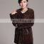 Knitted natural real mink fur coat with cheap prices