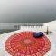 72" Round Red Mandala Wall Hanging Wall Tapestry Bed Cover Beach Throw Ethnic Bohemian Wall Decor