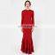 Modern islamic clothing wholesale fashion ruffle design long bell sleeve baju kurung