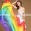 P-9105 New arrival real silk colorful 2.4*1.14m belly dance veil