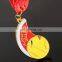 Super quality specialized circle logo debossed with color filled in American style medal