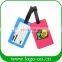 Wholesale Custom Logo Travel Hotel Sublimation Luggage Tag PVC Materials With Clear Strap