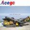 Mobile stone rock crushing plant,portable stone gravel sand making machine