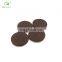 Self-Stick Felt Furniture Pads, Hardwood Floors Protectors, 1'' round Brown