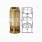 NPT Threaded Brass Fuel Dispenser Double Foot Valve
