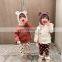 2020 Latest Design Warm Bear Embroidered  Jacket for Girls Kids Baby Winter Cotton Padding Jacket