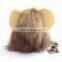 Pet Costume Lion Mane Wig for Dog Cat Halloween Dress Up With Ears