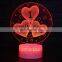 Wholesale  ABS  7 Color Changing Touch  control 3D LED  lamp Base For Acrylic plate