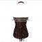 Hot Selling Wholesale Plus Size S-6L Sey Deep V Neck Halter Steampunk Corsets and Bustiers L L L 4L 5L 6L Thong Women Lingerie B