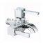Asia style Deck mounted dual handles Double spout kitchen faucet