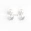 925 Wholesale Skull Jewelry Double Faced Pearl Earrings