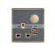 Type 86 UK Standard 3 pin Wall Socket With Switch 13A Acrylic Panel Sockets And Switches Electrical Metal Brushed Frame With USB