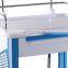 ABS and 304 steel material IV trolley with  two dirt buckets for patient first aid