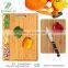 Large Organic Bamboo Cutting Board For Kitchen with 3 Built-In Compartments And Juice Grooves