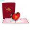 Red Rose Heart 3D Folding Card Most Beautiful Valentine’s Day Gift Card for Lovers