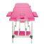 Pink Foldable massage lash bed wide pour massage therapy tables and equipment pregnancy wide facial bed thai Aluminum