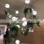 Deco Chandelier Hanging Glass Ball Plant Modern Artistical Duplex Apartment Spiral Stair Pendant Lamp