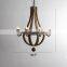 American retro old wrought iron chandelier simple personality bedroom study lamp