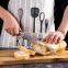 OEM/2020 hot Selling 8/10/12 Inch Domestic VG10 Damascus Steel Kitchen Knife with Black G10 Handle Bread Knife