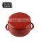 Trionfo cast iron cookware red enamel thermal casserole hot pot