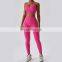 Ribbed High Support Sports Strapped Bras Wholesale Cross Back Adjustable Sling Yoga Tank Top