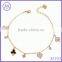 Fashion Jewelry Manufacturer Brass Gold Plated Ladies Anklet