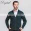 Men's Casual Merino Wool Cardigan Sweater Long Sleeve Jacquard Knitted Jacket with Crew Neck and Zipper Winter Season Wear