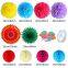 Colorful Paper Party Decorations Hanging Paper Fans Tissue Pom Pom Fiesta Supplies with Paper Fan