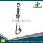 High quality Impressed rolling swivel with strong snap fishing tackle accessories
