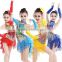 Hot Sexy Fringe red children Latin Dance Dress For Girls Tassel Salsa Kids Ballroom Dresses Tango Costume