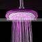 Glass LED Bathrom Round Shower Head Holder