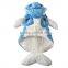 Suitable for autumn winter Double layer cut hair Royal Velvet Blue Dolphin pet clothes