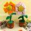 Soft Electronic Flower Singing Toy/Stufferd Toy Flower with Sound Sensor Controll
