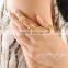 Newest model 3 sets gold plated crystal chain finger ring